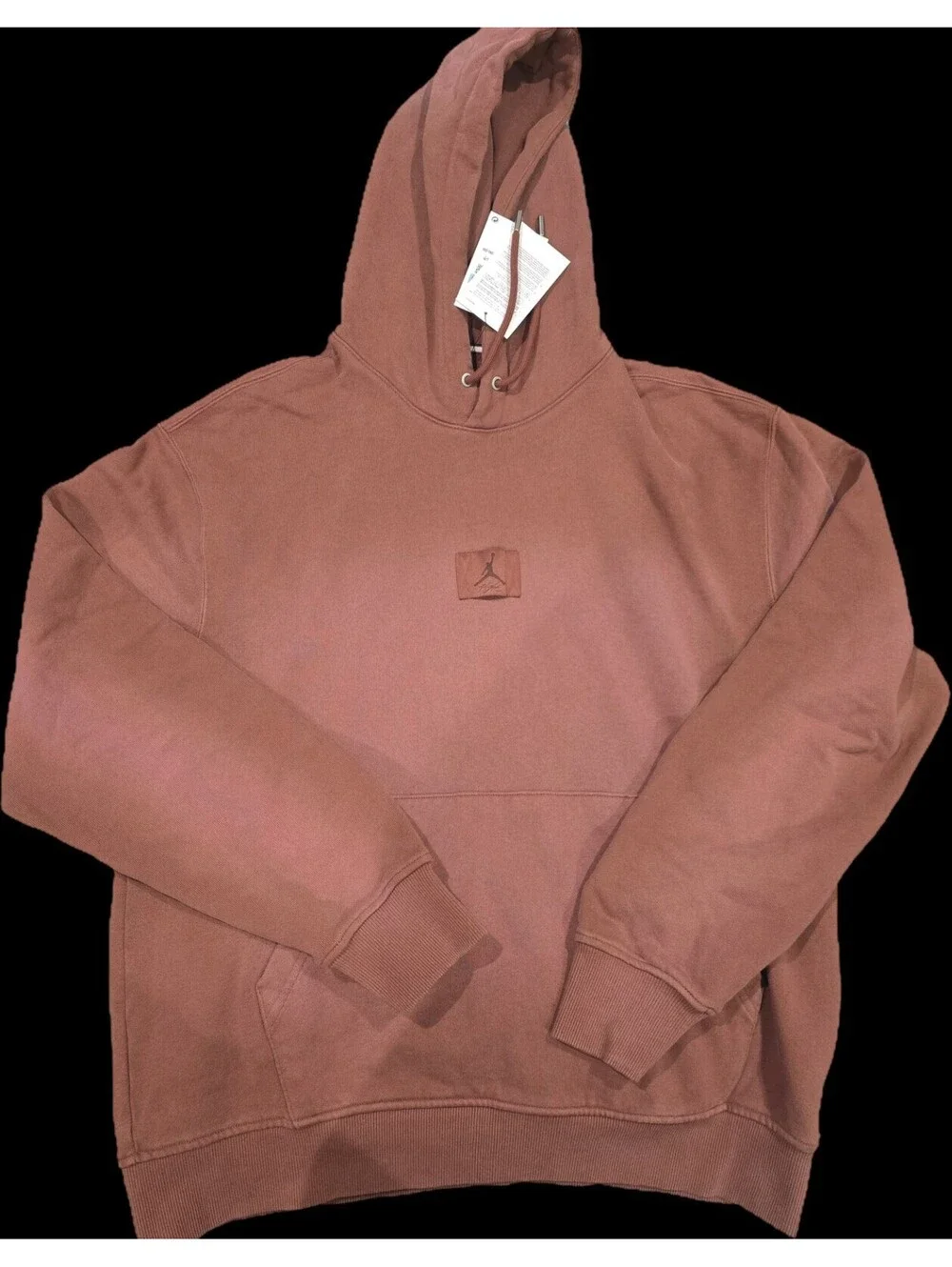 Size M - Jordan Flight Fleece Pullover Hoodie Dark Pony Red FV7249-231
